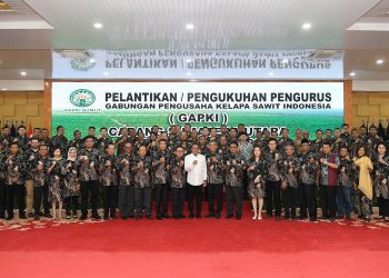 Pelantikan Pengurus GAPKI Sumut periode 2023-2028, Gubsu Berharap dapat Menjalin Dengan Pemerintah Daerah