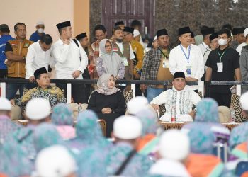 Jemaah Haji Kloter 1 Asal Sumut Tiba di Asrama Haji Medan