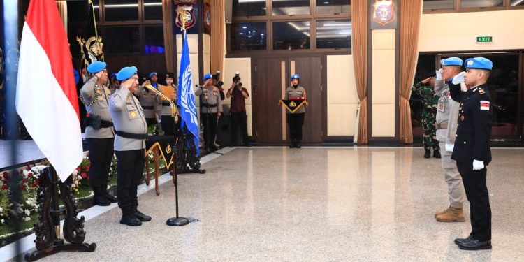 Wakapolri Pimpin Upacara Purna Tugas Kontingan Gharba FPU 4 Minusca Serta Penganugerahan Tanda Kehormatan