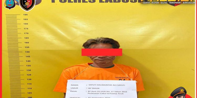Polres Labusel Gerak Cepat Amankan Diduga Pelaku Cabul Terhadap Anak Dibawah Umur