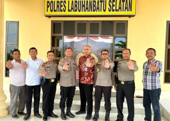 Kapolres Labusel Terima Kunjungan Silaturahmi BNNK Labura