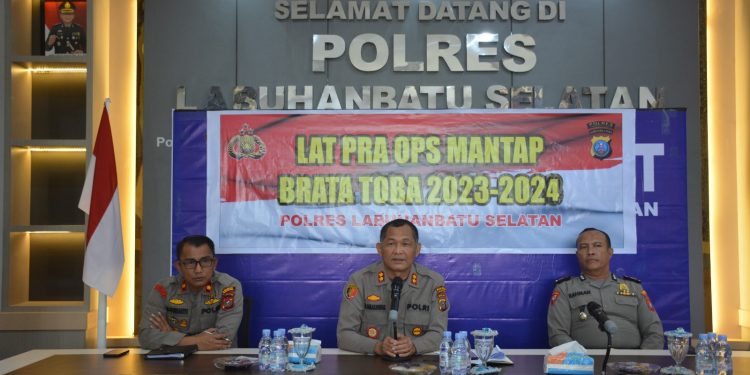 Polres Labusel Adakan Giat Lat Pra Operasional Mantap Brata Toba Tahun 2023-2024