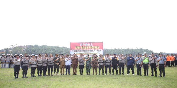 Polres Labusel Gelar Apel Pasukan Operasi Mantap Brata Toba Tahun 2023-2024