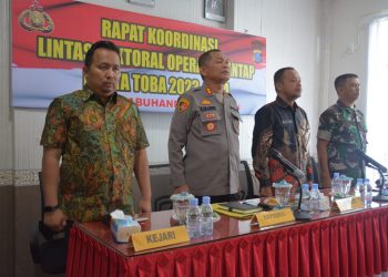 Polres Labusel Adakan Rapat Koordinasi Lintas Sektoral Operasi Mantap Brata Toba 2023-2024