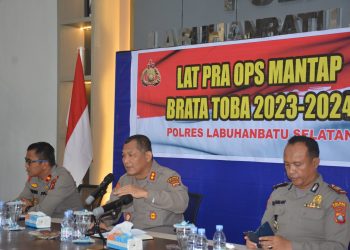 Polres Labusel Adakan Giat Lat Pra Operasional Mantap Brata Toba Tahun 2023-2024