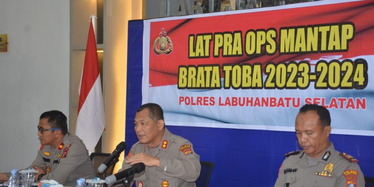 Polres Labusel Adakan Giat Lat Pra Operasional Mantap Brata Toba Tahun 2023-2024