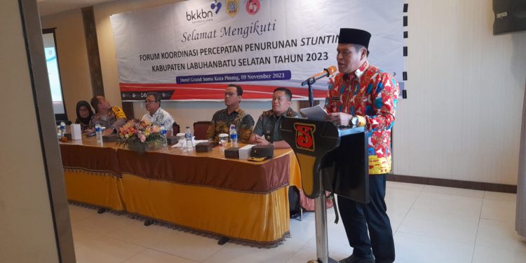 Wabup Labuhanbatu H.Ahmad Padli Selatan Buka Acara Forum Koordinasi Percepatan Penurunan Stunting 2023
