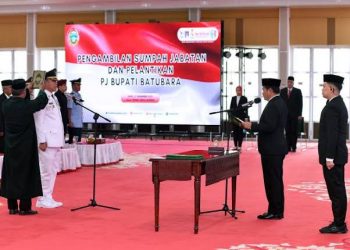 Sampaikan Delapan Arahan Presiden RI, PJ Gubernur Sumut Lantik PJ Bupati Batubara