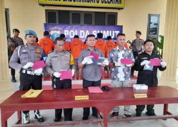 Konferensi Pers Polres Labuhanbatu Selatan Dalam Penindakan Tindak Pidana Narkoba Jenis Sabu