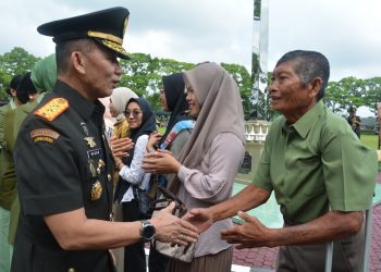 Panglima Kodam 1/BB Mayjend TNI Mochammad Hasan Melantik 141 Bintara PK TNI AD TA 2023