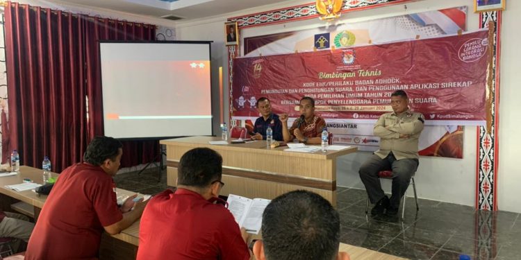 Lapas Narkotika Kelas IIA Pematangsiantar Disambangi KPU Dalam Rangka Bimtek Kode Etik/Perilaku Badan Adhock