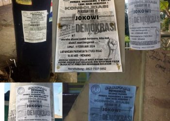 Bukan Poster Caleg ,Tapi Selebaran Peringatan Buat Presiden Jokowi Bertebaran Di Kota Siantar