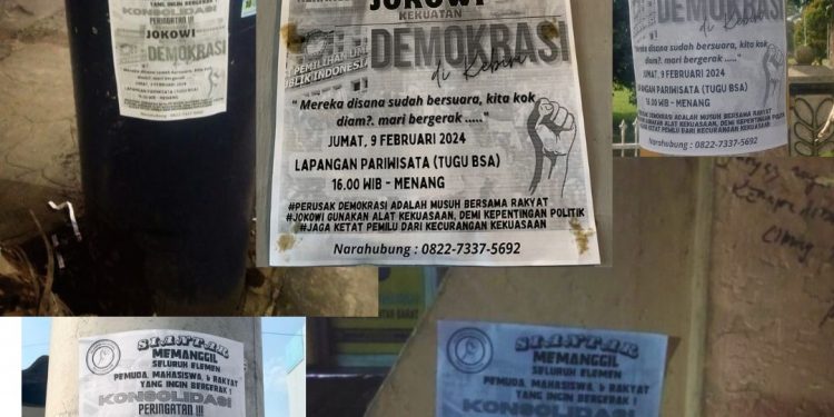 Bukan Poster Caleg ,Tapi Selebaran Peringatan Buat Presiden Jokowi Bertebaran Di Kota Siantar