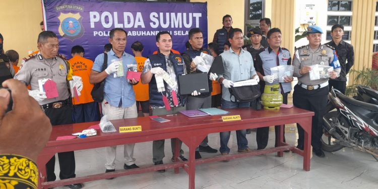 Satreskrim Polres Labusel Melaksanakan Press Release Ungkap Kasus Tindak Pidana Periode Januari 2024