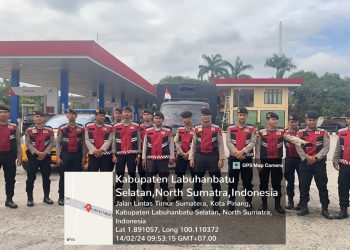 Sat Samapta Polres Labusel Melaksanakan Patroli Saat Pemungutan Suara Sedang Berlangsung