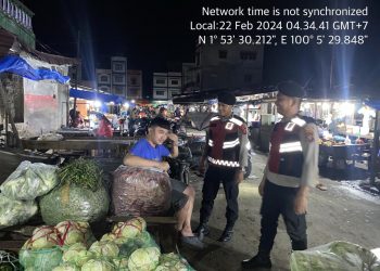 Patroli Subuh Polres Labuhanbatu Selatan Berhasil Mencegah Gangguan Kamtibmas di Pasar Tradisional Kotapinang