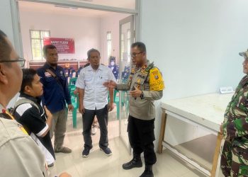Wakapolres Labuhanbatu Selatan Memimpin Apel Persiapan Pengamanan di Kantor PPK Kec. Torgamba