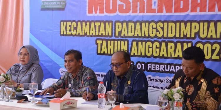 Pj. Wali Kota Padangsidimpuan Hadiri Musrenbang Tingkat Kecamatan tahun 2025