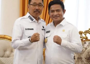 Bupati Labusel H.Edimin Ikut Sambut Kunjungan Pj Gubernur Sumatera Utara di Labuhanbatu Raya