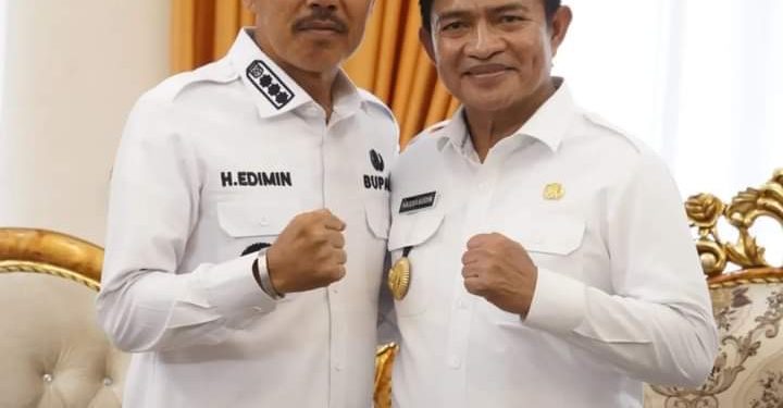 Bupati Labusel H.Edimin Ikut Sambut Kunjungan Pj Gubernur Sumatera Utara di Labuhanbatu Raya