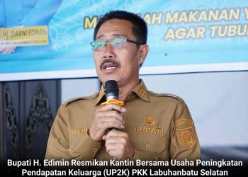 Bupati H.Edimin Resmikan Kantin Bersama Usaha Peningkatan Pendapatan Keluarga(UP2K) PKK Kab.Labuhanbatu Selatan