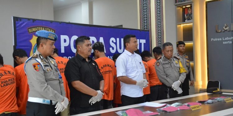 Satresnarkoba Polres Labusel Giat Pers Rilis Ungkap Kasus Periode 1