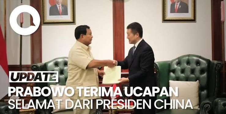 Prabowo Subianto terima ucapan selamat dari Presiden China