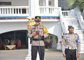 Wakapolres Labusel Pimpin Apel Gelar Pasukan Operasi Keselamatan Toba 2024