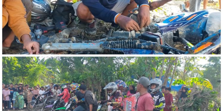 Acara Motor Cross Di Desa Teluk Pandak Berlangsung Meriah