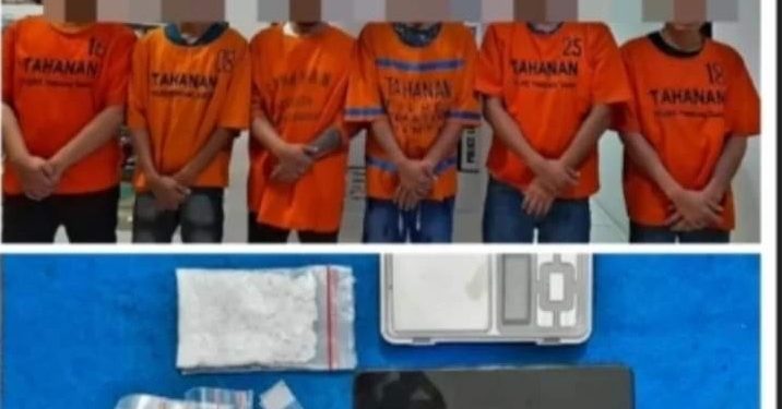 Diduga Lagi Berpesta Narkoba,Enam Pria Di Amankan Dari Perumahan Si Batu-batu Indah