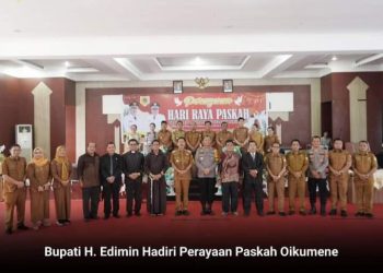 Bupati Labuhanbatu Selatan H. Edimin Hadiri Perayaan Paskah Oikumene