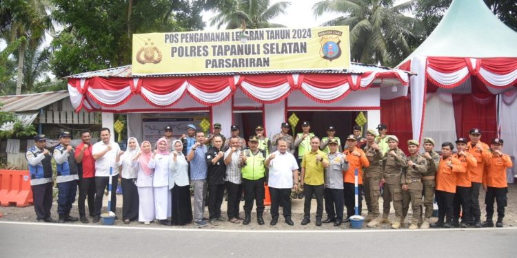 Tinjau Pos PAM Lebaran, Bupati Tapsel Harap Personil Berikan Pengamanan Humanis