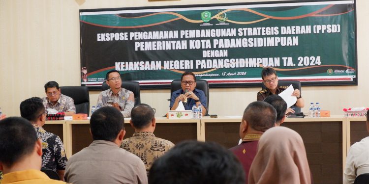 Plt Sekda Kota Padangsidimpuan Ikuti Ekspose Kegiatan Pengamanan Pembangunan Strategis Daerah
