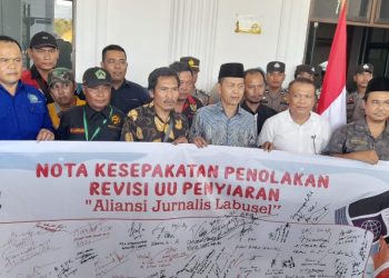 Aliansi Jurnalis Labusel Gelar Aksi Demo Damai Tolak Revisi RUU Penyiaran