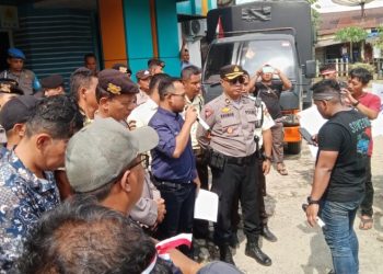 UNRAS Damai Pemuda Berani Aksi (PEMBERSI) di Kantor UPT PLN Kota Pinang