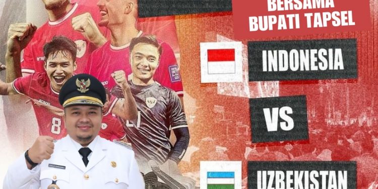 Pemkab Tapsel Gelar Nobar Semi Final Antara Indonesia Versus Uzbekistan