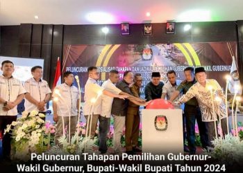 Wabup Labusel Membuka Acara Peluncuran Tahapan Pemilihan Gubernur-Wakil Gubernur, Bupati-Wakil Bupati Tahun 2024