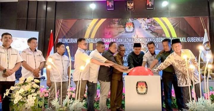 Wabup Labusel Membuka Acara Peluncuran Tahapan Pemilihan Gubernur-Wakil Gubernur, Bupati-Wakil Bupati Tahun 2024