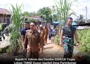 Bupati Labusel dan Dandim 0209/LB Tinjau Lokasi TMMD
