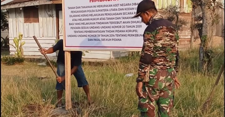 Pihak PTPN2 Pasang Plank Di Atas Lahan Yang Diperjual Belikan