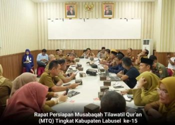 Wabup Pimpin Rapat Persiapan Musabaqah Tilawati Qur’an (MTQ) Tingkat Kab.Labusel
