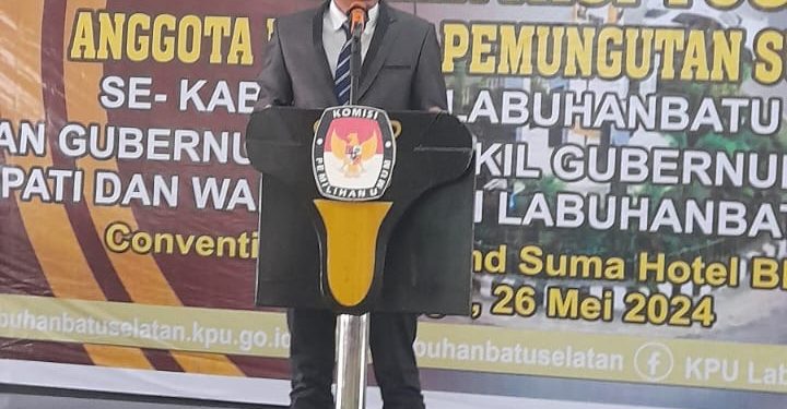 Ketua KPU Lakukan Pelantikan dan Orentasi Tugas Badan AD-HOC Anggota Panitia Pemungutan Suara (PPS) Se-Kab.Labuhanbatu Selatan