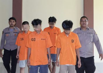 Polres Pringsewu Berhasil Tangkap Kawanan Begal Bersenjata Tajam