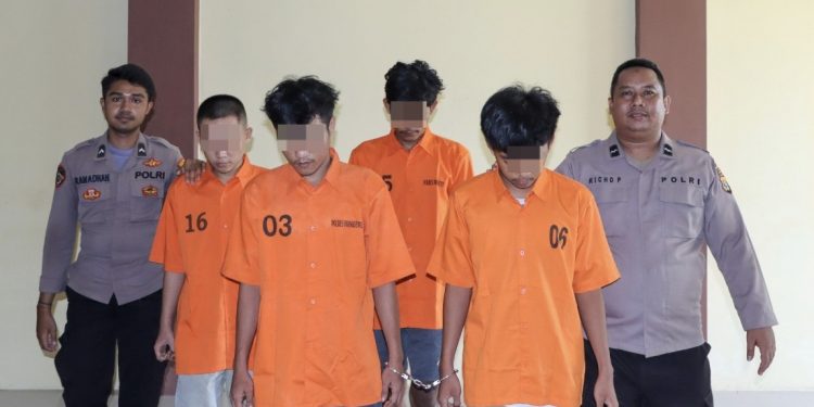 Polres Pringsewu Berhasil Tangkap Kawanan Begal Bersenjata Tajam