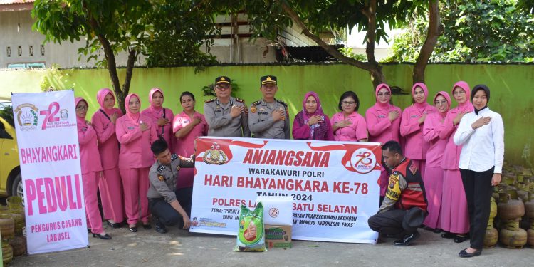 Polres Labusel Gelar Anjangsana Warakauri Dalam Rangka HUT Bhayangkara Ke-78 Diwikum Polres Labusel