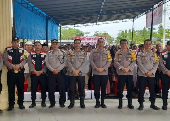 Dalam Rangka Menyambut HUT Polri Ke-78 Polres Labuhanbatu Selatan Salurkan Bantuan Bhakti Sosial