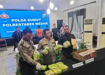 Polrestabes Medan Ringkus Komplotan Kurir Narkoba, 11 Kilogram Sabu disita
