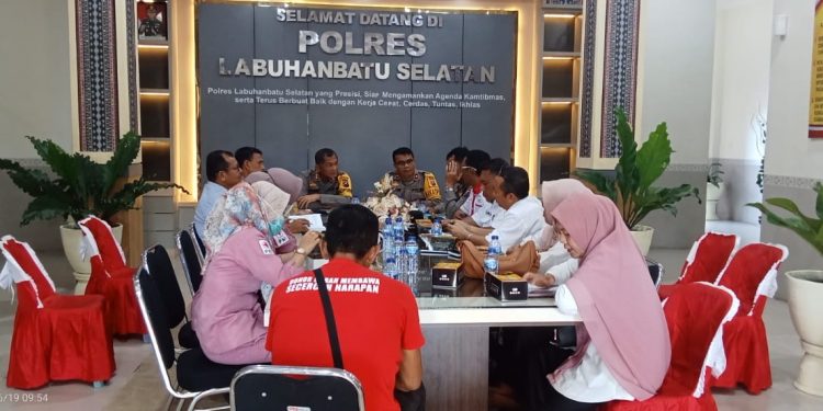 Polres Labusel Rakor Bersama Stakeholder Terkait Rencana Baksos HUT Bhayangkara Ke 78