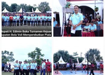 Bupati Labusel H.Edimin Resmi Buka Turnamen Bola Voli Tahun 2024