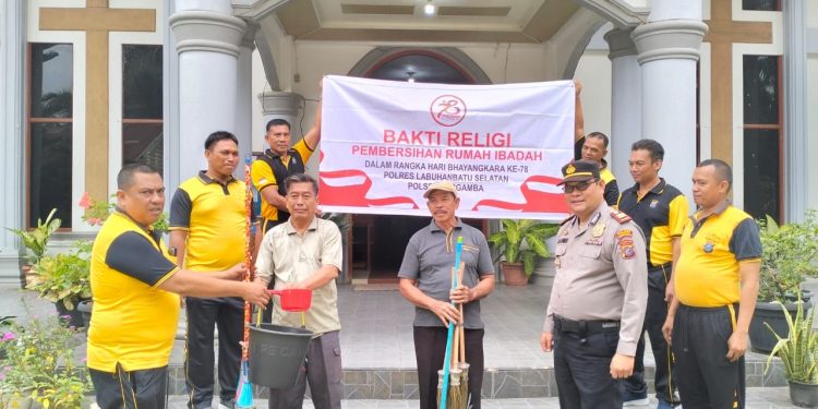 Polsek Torgamba Gelar Bakti Religi di Empat Tempat Ibadah di Cikampak dalam Rangka HUT Bhayangkara ke-78